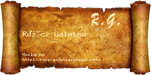 Rácz Galatea névjegykártya