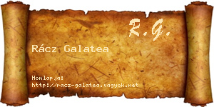 Rácz Galatea névjegykártya